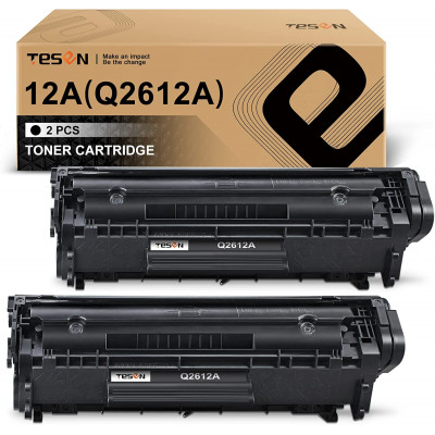TESEN Compatible Toner Cartridge Replacement for HP 12A Q2612A 2 Packs